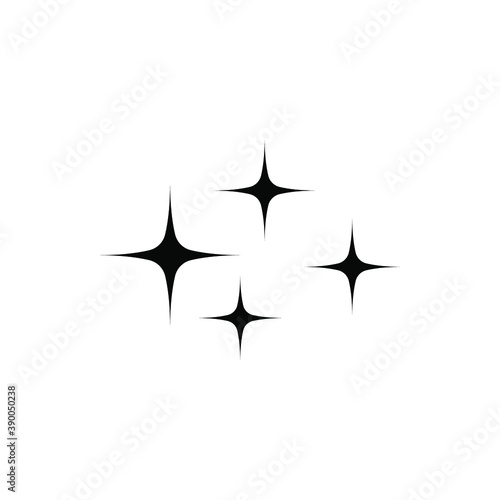 Shine icon  Clean star icon on white background