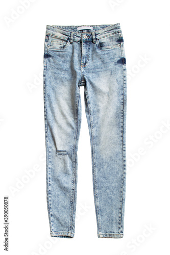 Faded jeans isolated