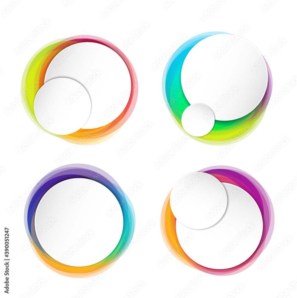 Modern round or circles abstract banners overlay. Graphic banners concept vector design EPS10.