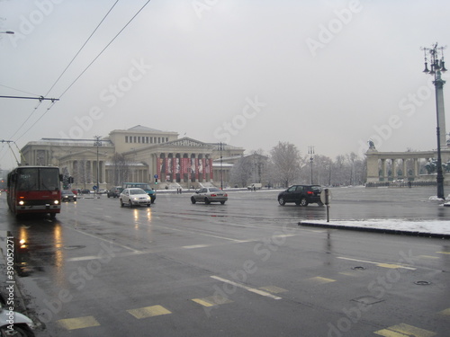 Photography Winter wonderland in a snow covered Budapest in Hungary, Europe