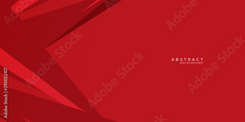 abstract red presentation background with geometric shapes design with line and halftone