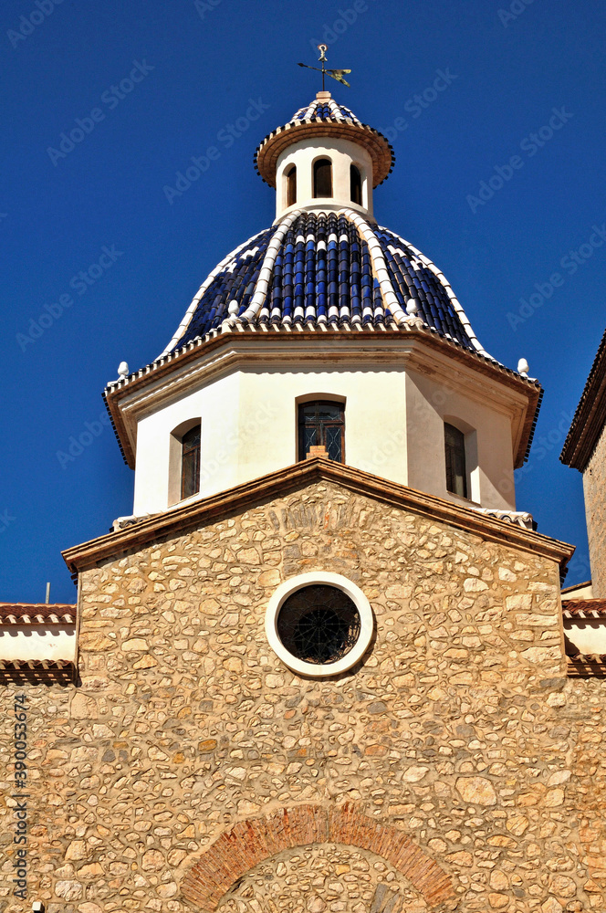 Fototapeta premium Historic cathedral in Altea, Alicante - Spain