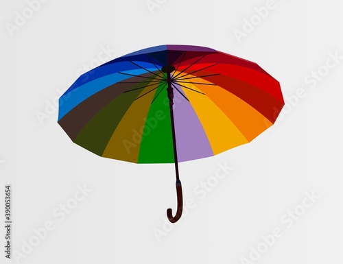 Vector of colorful umbrella on white background