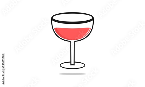 Drinking glass illustration vector logo