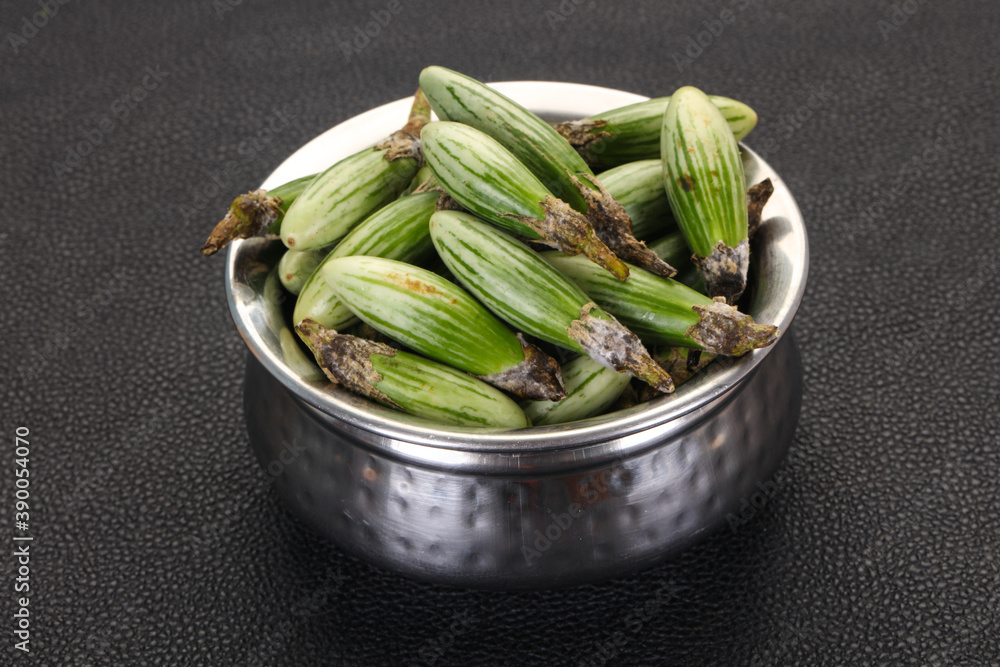 Green asian eggplant Green asian eggplant