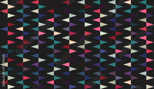 The Seamless Stained Glass Patterns, Abstract Colorful Triangle Patterns