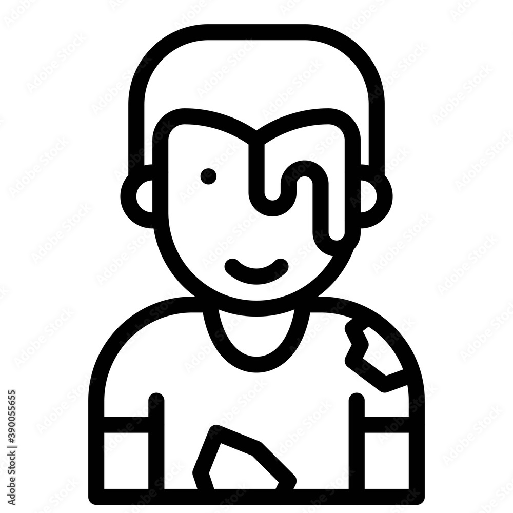 Zombie costume icon, Halloween costume party Zombie costume icon, Halloween costume party