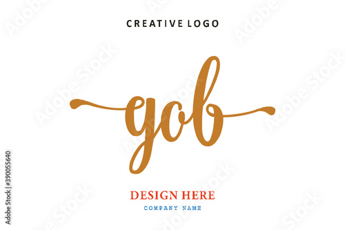 GOB lettering logo is simple, easy to understand and authoritative