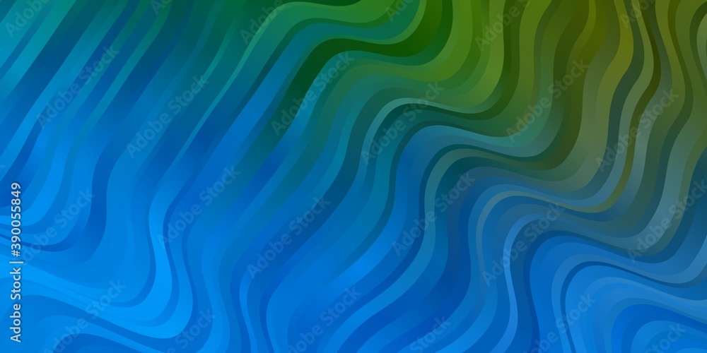 Light Blue, Green vector background with bent lines. Light Blue, Green vector background with bent lines.