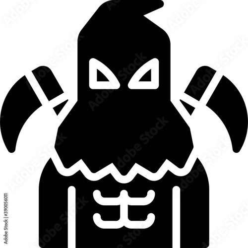 Executioner costume icon, Halloween costume party