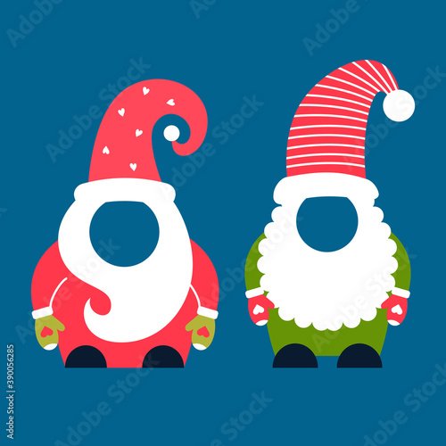 Santa Clause gnome costume suit beard hat