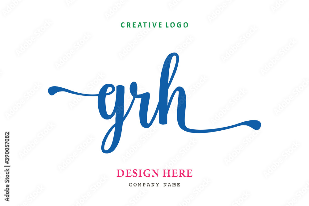 GRH lettering logo is simple, easy to understand and authoritative GRH lettering logo is simple, easy to understand and authoritative