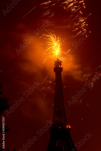 fireworks at Eiffel tower, The annual celebrations new year at Eiffel tower behria town Lahore Pakistan  photo