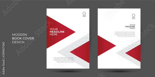 The vector illustration of the editable layout of A4 format cover mockups design templates with geometric background made from triangles for brochure, magazine, flyer, booklet, annual report. 