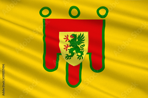 Flag of Puy-de-Dome in Auvergne-Rhone-Alpes region in France photo