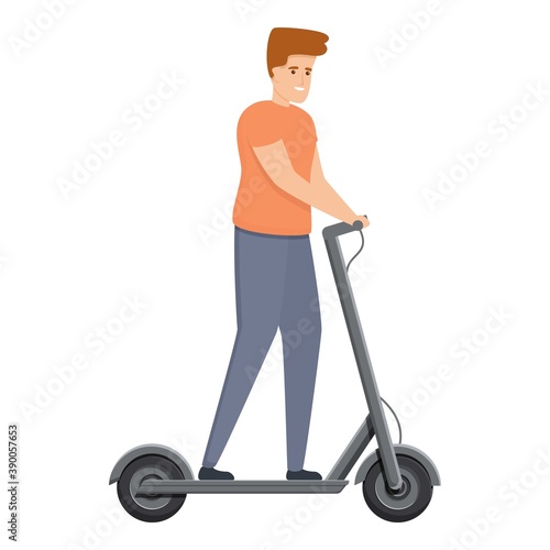 City activity electric scooter icon. Cartoon of city activity electric scooter vector icon for web design isolated on white background