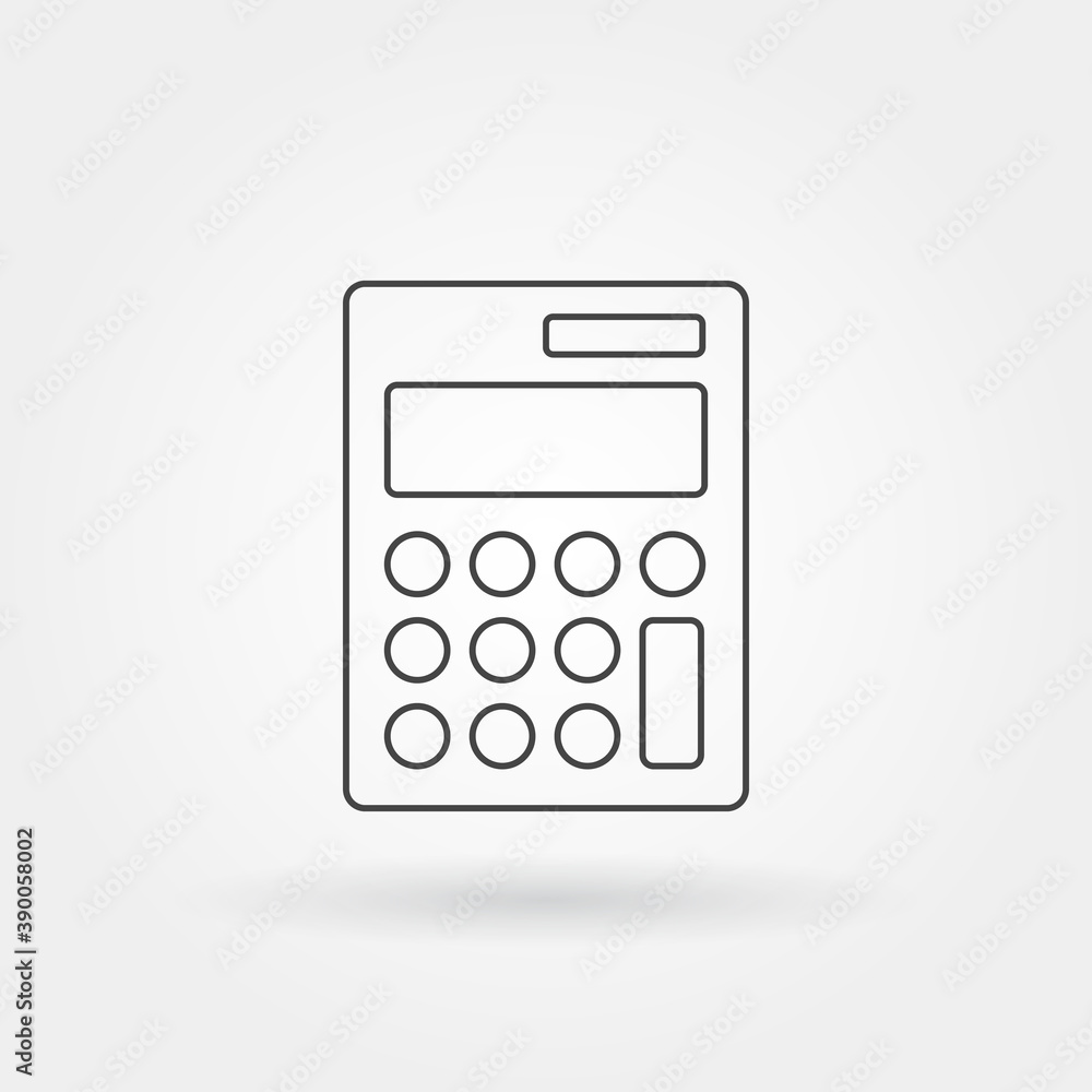calculator single isolated icon with modern line or outline style calculator single isolated icon with modern line or outline style