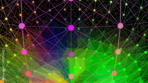 Abstract gradient 3d wirefr...