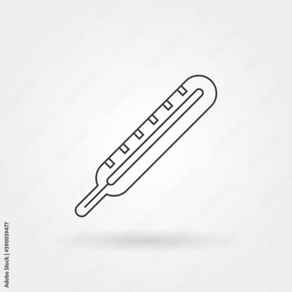 thermometer single isolated icon with modern line or outline style thermometer single isolated icon with modern line or outline style