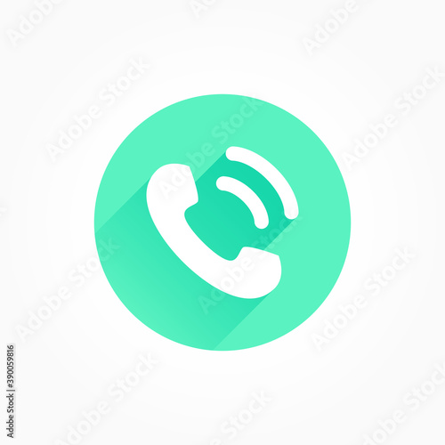 Call Phone Long Shadow Color Icon