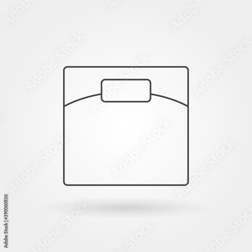 scales single isolated icon with modern line or outline style