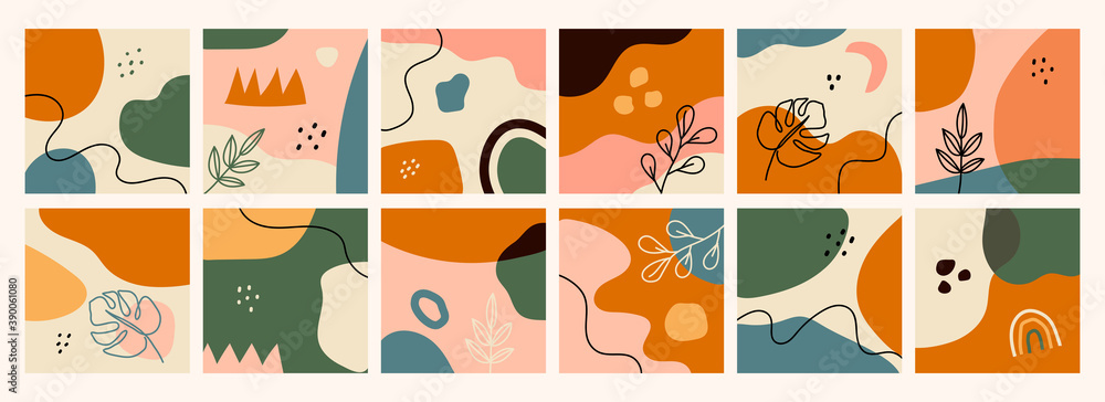 Abstract backgrounds collection. Hand drawn various shapes and doodle objects. Contemporary modern trendy Vector illustrations. Every background is isolated. Pastel colors Abstract backgrounds collection. Hand drawn various shapes and doodle objects. Contemporary modern trendy Vector illustrations. Every background is isolated. Pastel colors