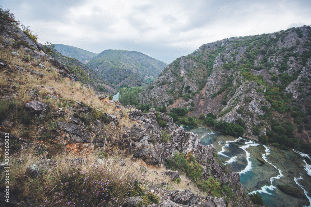 Krupa river waterfalls in Croatia