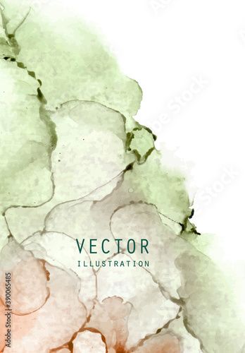 Alcohol ink vector texture. Fluid ink abstract background.