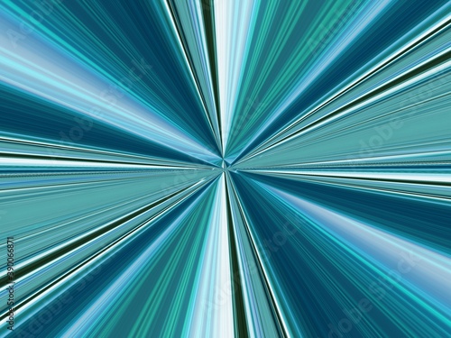 abstract background in shades of blue with rays towards a vanishing point