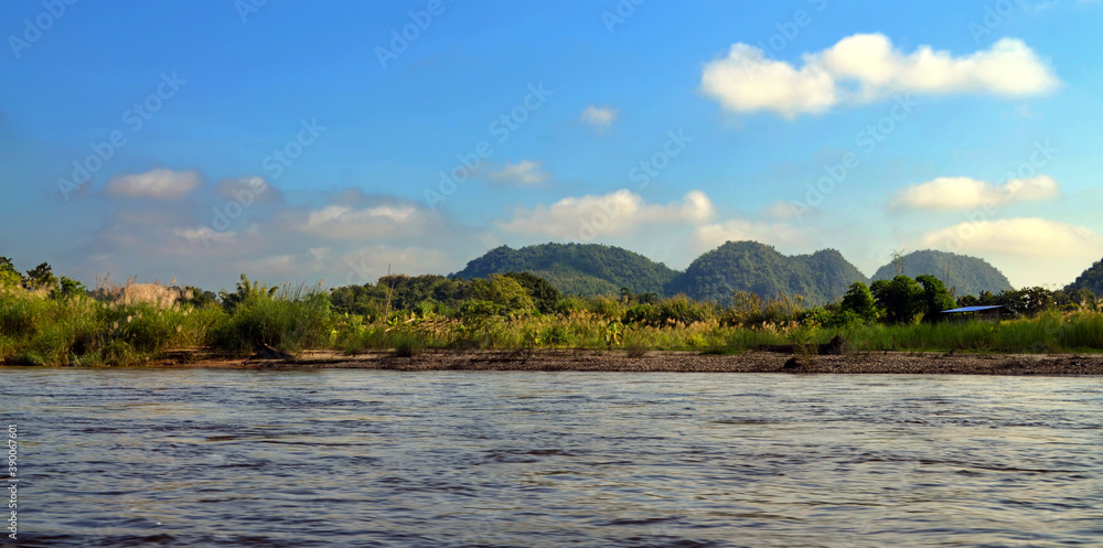 Chiang Rai, Thailand - Mae Kok River Shoreline