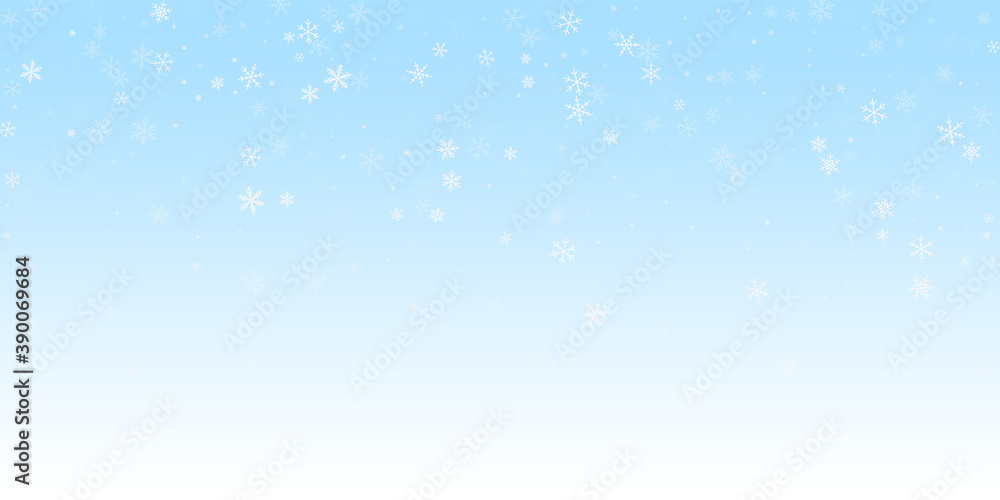 Sparse snowfall Christmas background. Subtle flyin Sparse snowfall Christmas background. Subtle flyin