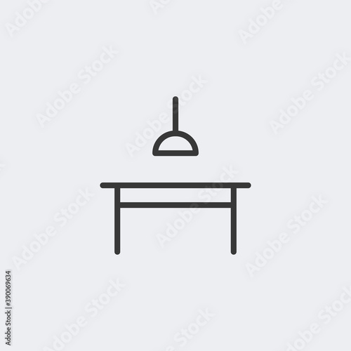 Dining table icon isolated on background. Furniture symbol modern, simple, vector, icon for website design, mobile app, ui. Vector Illustration