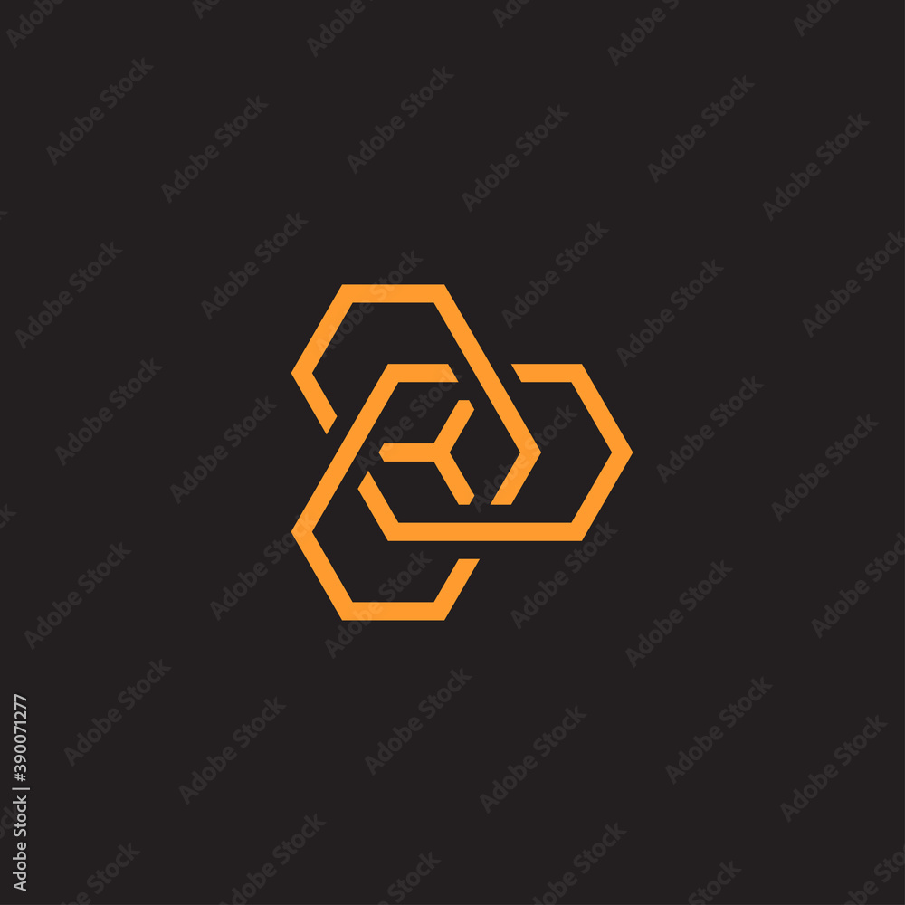 Abstract geometric twisting shpes, isolated icon on black background. Polygons contour shapes, simple line art style vector logo concept. Hexagonal unusual emblem for business and startup Abstract geometric twisting shpes, isolated icon on black background. Polygons contour shapes, simple line art style vector logo concept. Hexagonal unusual emblem for business and startup