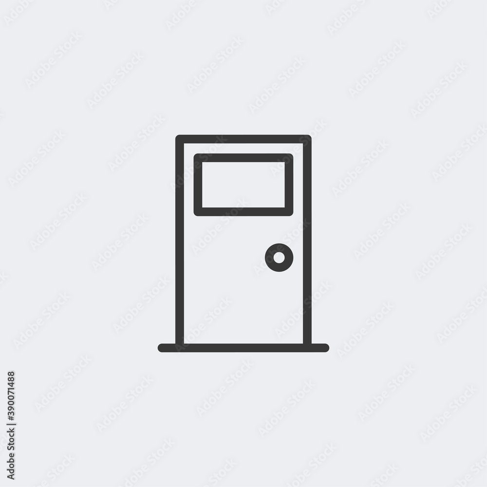 Door icon isolated on background. Doorway symbol modern, simple, vector, icon for website design, mobile app, ui. Vector Illustration Door icon isolated on background. Doorway symbol modern, simple, vector, icon for website design, mobile app, ui. Vector Illustration