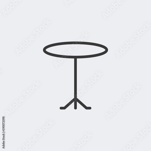 Table icon isolated on background. Furniture symbol modern, simple, vector, icon for website design, mobile app, ui. Vector Illustration