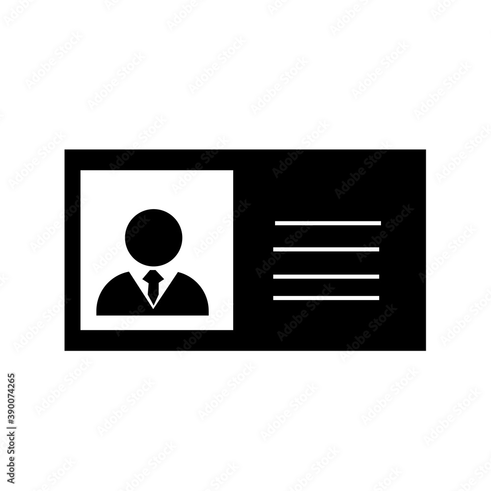 ID Card icon. ID Card icon template color editable. ID Card icon. ID Card icon template color editable.