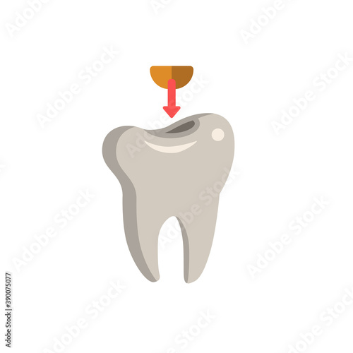 Dental Fillings icon. Simple element from dentistry collection. Creative Dental Fillings icon for web design, templates, infographics and more