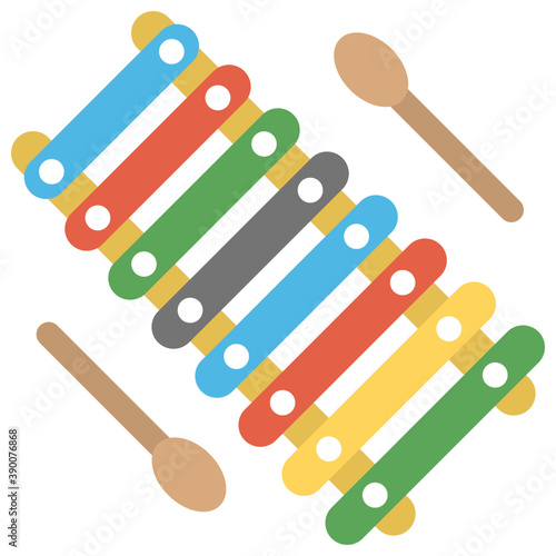 
A toy musical instrument, xylophone 
