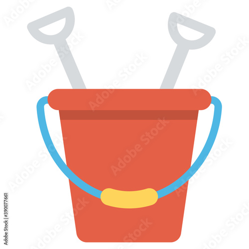 
Toy sand pail. Beach play set for kids 
