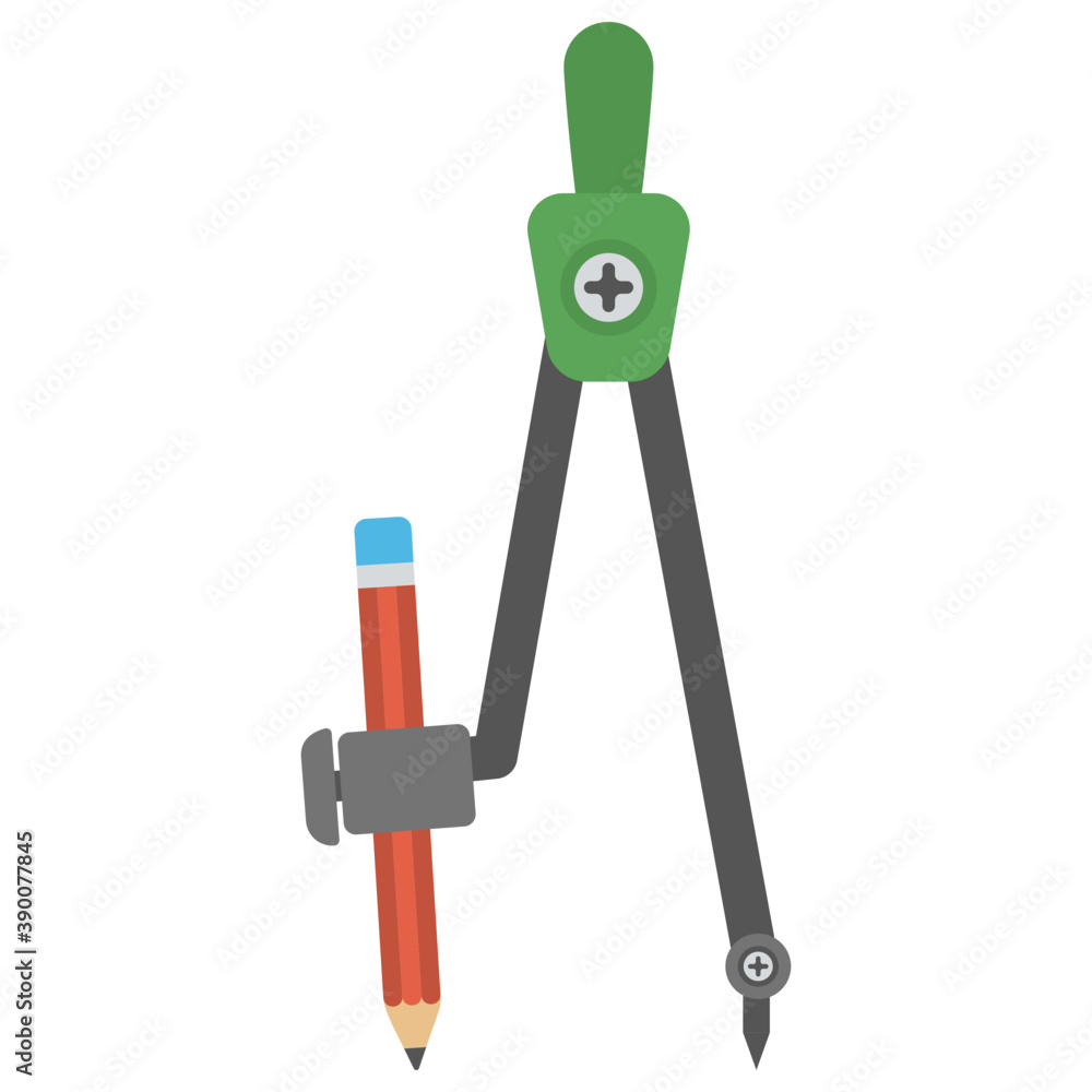 An architectural tool, compass flat icon
An architectural tool, compass flat icon