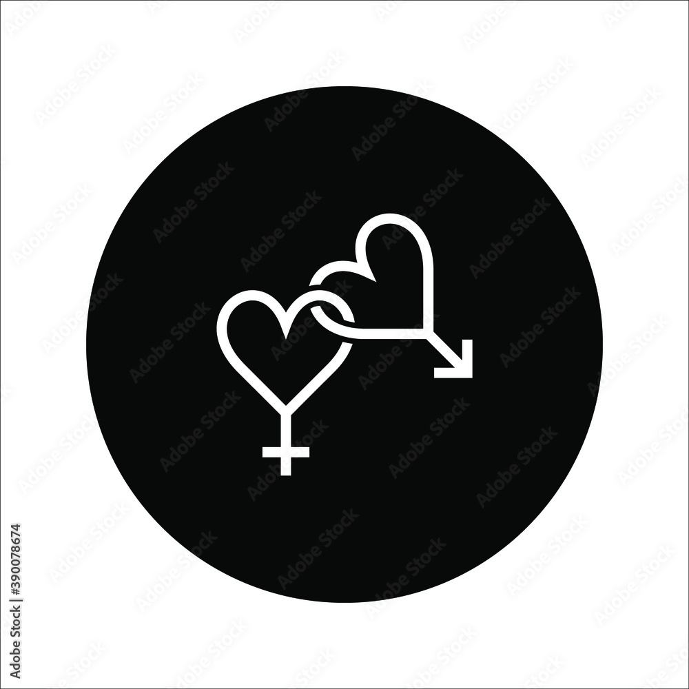 gender icon Male and female symbol set on white background color editable gender icon Male and female symbol set on white background color editable