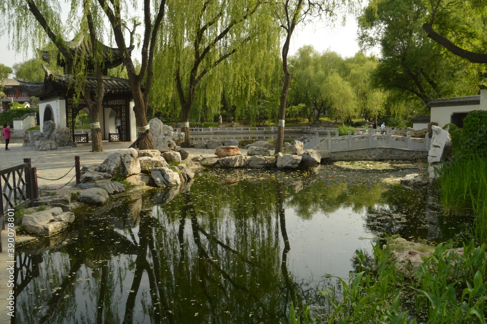 The beautiful architecture of the Qing and Ming Dynasty temples in the city of Beijing / Peking in China The beautiful architecture of the Qing and Ming Dynasty temples in the city of Beijing / Peking in China