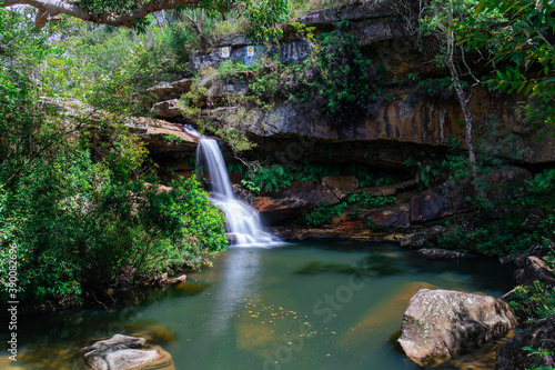 Secluded swimming hole at Upper Gledhill Falls  Sydney  Australia.