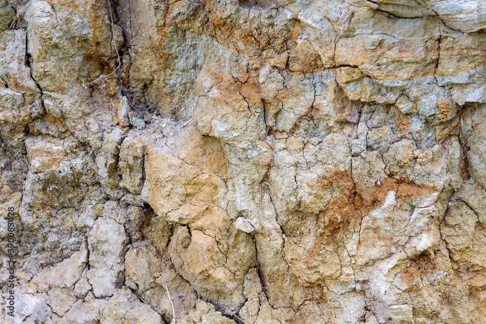texture of the cliff land of the steep sandy coast texture of the cliff land of the steep sandy coast
