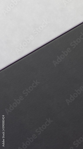 Beautiful abstract background for instagram stories or post. Black and white leather. Empty mockup for fashion, cosmetics, cosmetology or food product presentation.