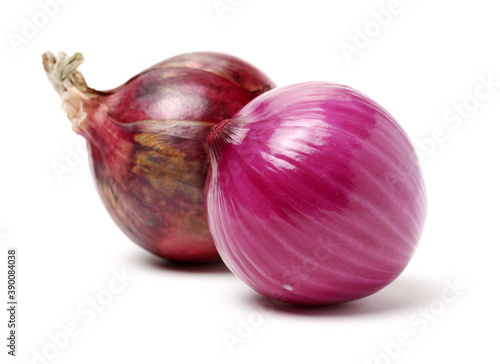 fresh onion on white background