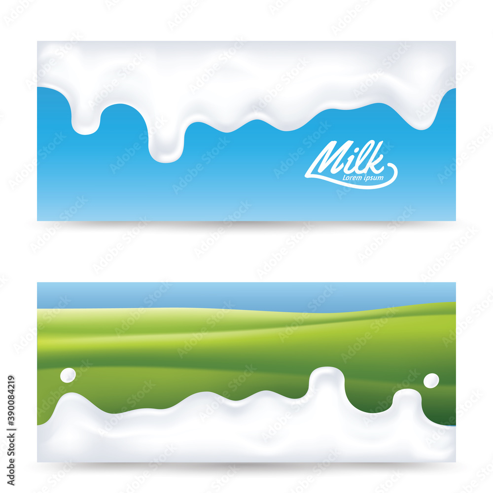 Realistic milk splash vector background illustration Stock Vector ...