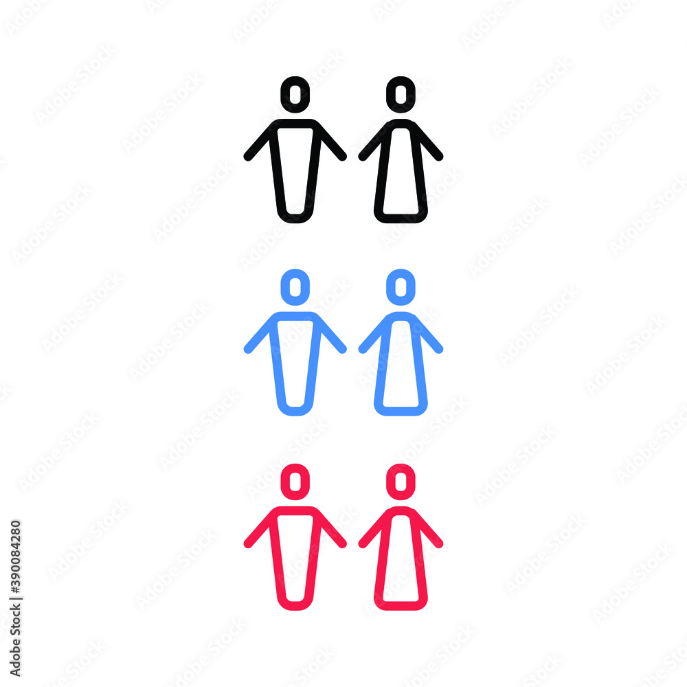 Man and woman icon Man and woman icon