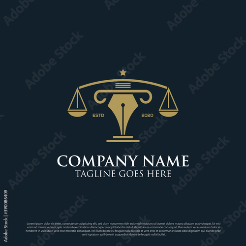 Professional attorney consultant logo vector illustrations, can use for your trademark, branding identity or commercial brand