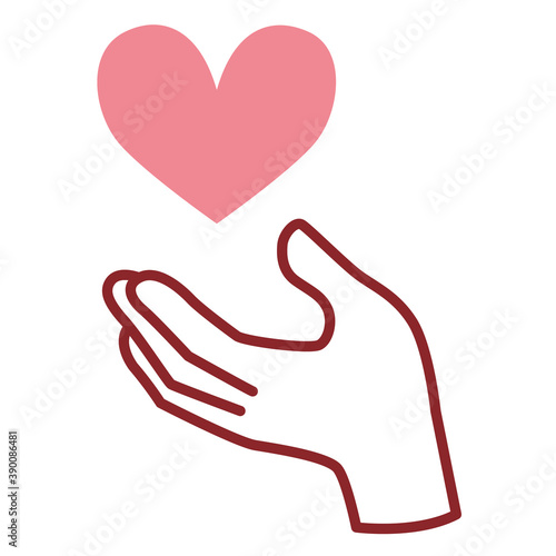  	手の上にハート
